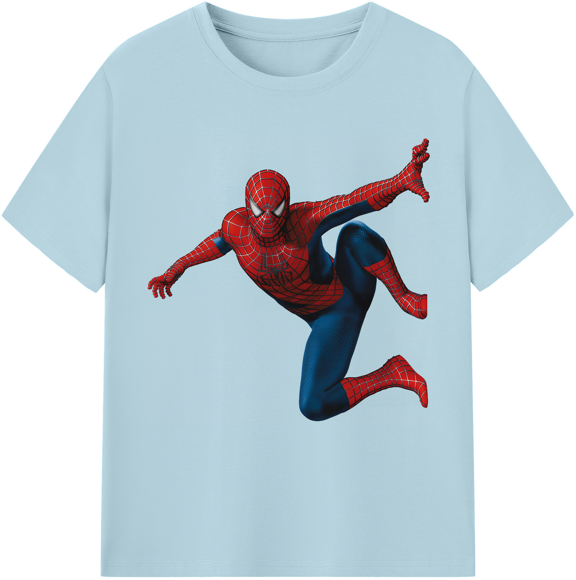 （画像用） Spider Man スパイダーマン 綿100％半袖Tシャツ（フロントプリント）